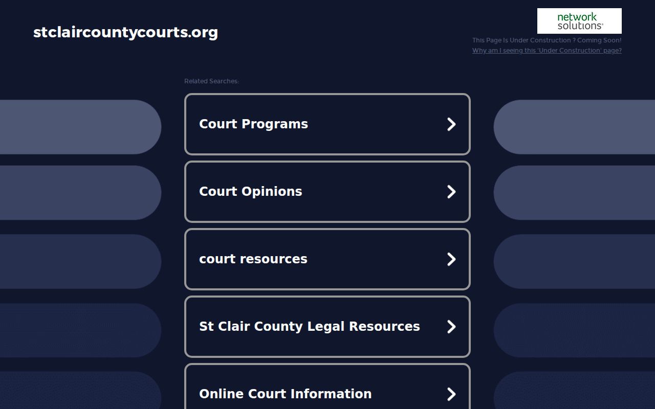 St. Clair County criminal docket search Web Inquiry agreement screen