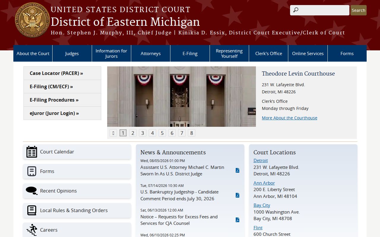 St. Clair County court docket federal Port Huron location information
