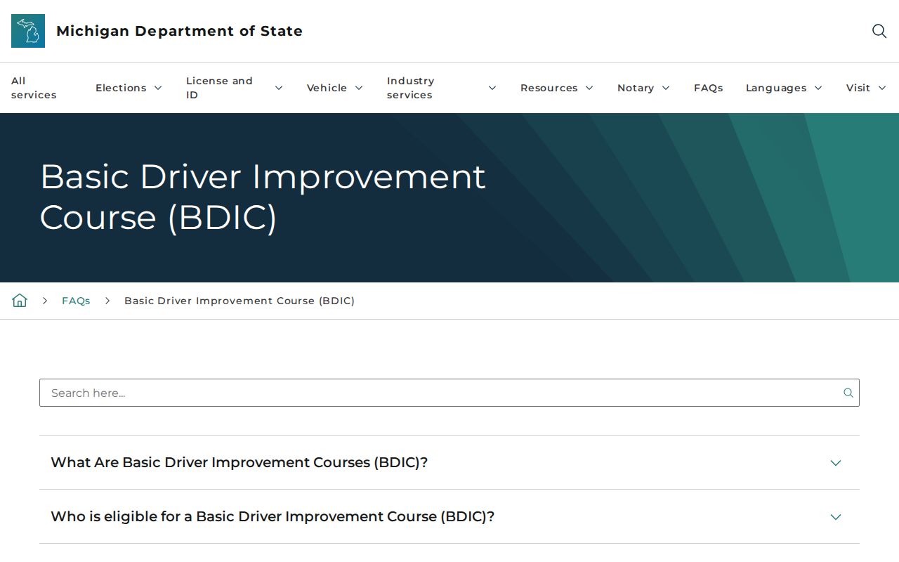 St. Clair County traffic court record and Michigan administrative course information